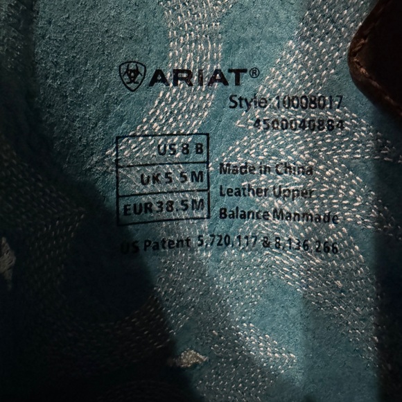 Ariat Blue Leather Upper Footwear - Picture 4 of 4